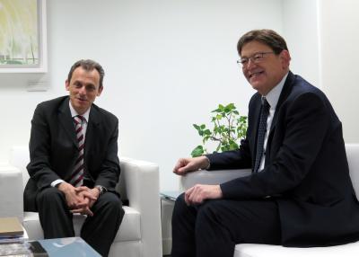 Ximo Puig i el ministre Pedro Duque acorden potenciar conjuntament el 