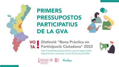 Els primers pressupostos participatius de la Generalitat opten a la distinció internacional 'Bona pràctica en participació ciutadana 2022'