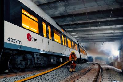 Metrovalencia realiza un simulacro de incendio de una unidad de tren en el túnel de la Línea 1 en Burjassot