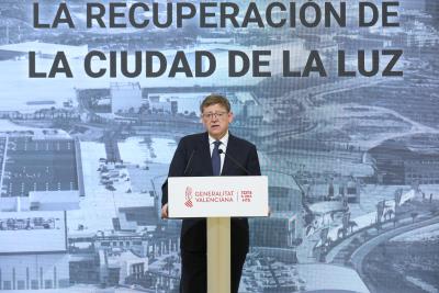 Ximo Puig anuncia que la Comisión Europea levanta la sanción sobre Ciudad de la Luz y permite a la Generalitat reactivar la actividad económica en ...