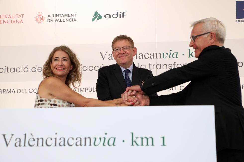 Ximo Puig afirma que la Comunitat Valenciana fa un “gran salt” amb el canal d’accés a València per a assolir un “canvi absolutament transformador” ...