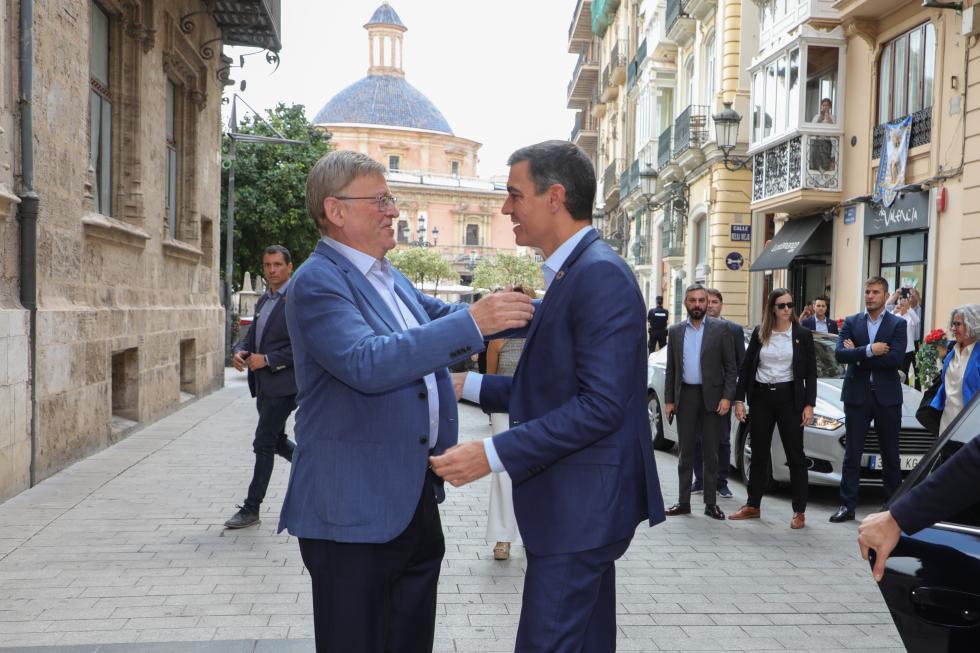 El president de la Generalitat, Ximo Puig, ha mantingut una trobada amb el president del Govern espanyol, Pedro Sánchez