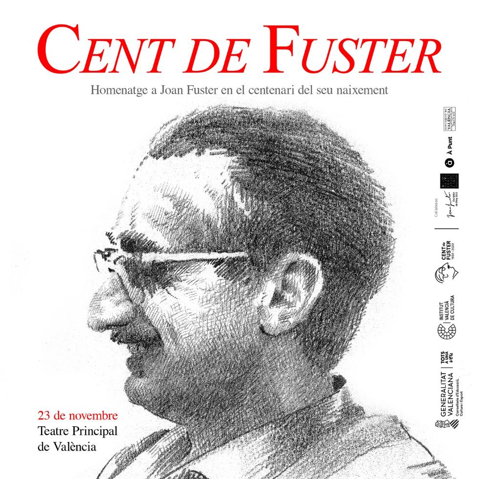 Cultura organiza un espectáculo escénico y musical en el Teatre Principal de València para homenajear a Joan Fuster