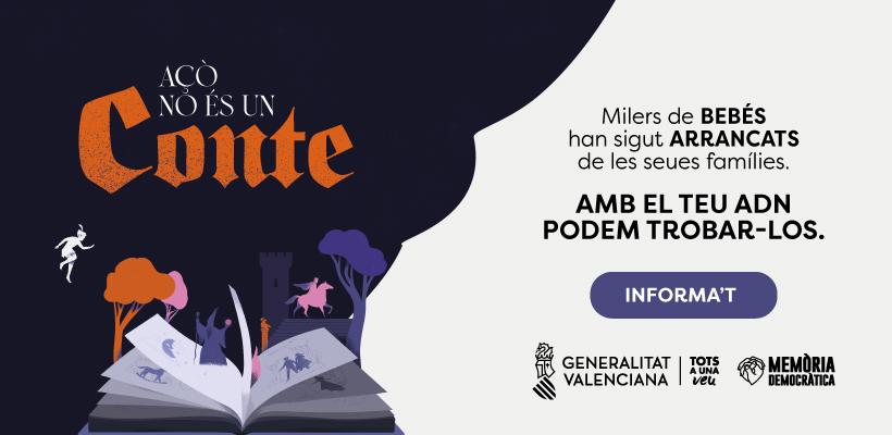 La Generalitat lanza la campaña ‘Esto no es un cuento’ para ayudar a confirmar la identidad de bebés robados durante la dictadura franquista