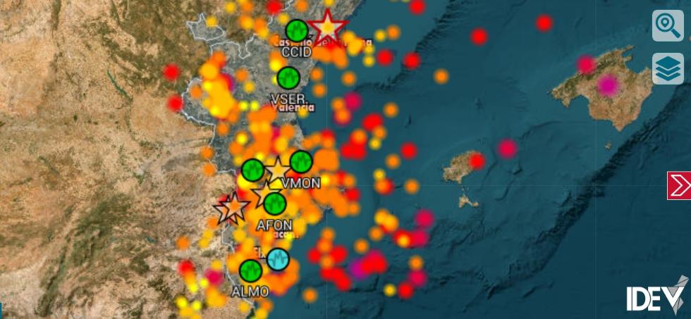 L’Institut Cartogràfic Valencià activa una eina web per a visualitzar els esdeveniments sísmics produïts a la Comunitat Valenciana