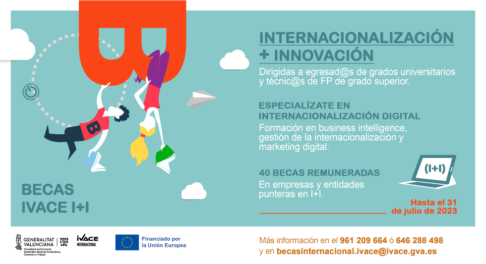 El Ivace convoca 40 becas remuneradas de especialización en competencias digitales para la internacionalización