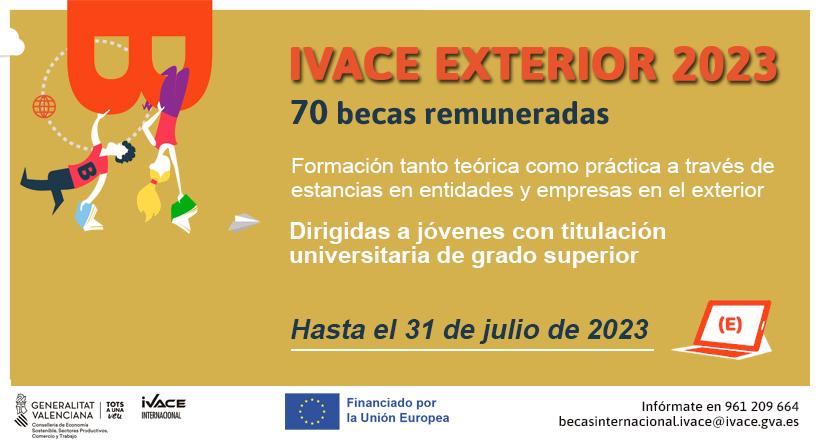 L’Ivace convoca 70 beques d’especialització en internacionalització amb formació pràctica en l’exterior