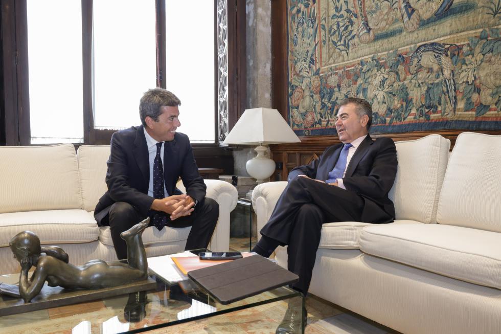 Carlos Mazón es reunix amb el president d’Air Nostrum i Iryo, Carlos Bertomeu