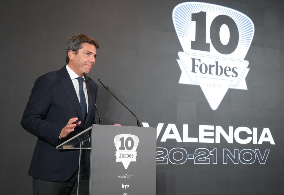 Carlos Mazón acudix al X aniversari de la revista ‘Forbes’