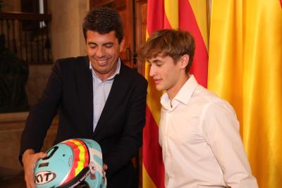 Carlos Mazón ha rebut el campió del món de Moto 3, Jaume Masià