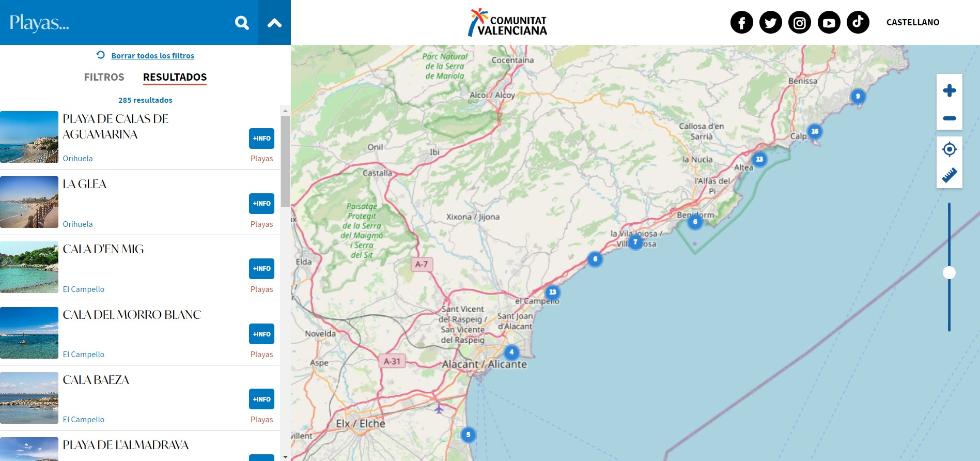 Turisme Comunitat Valenciana llança el Geoportal, una ferramenta digital amb la qual organitzar viatges a mida