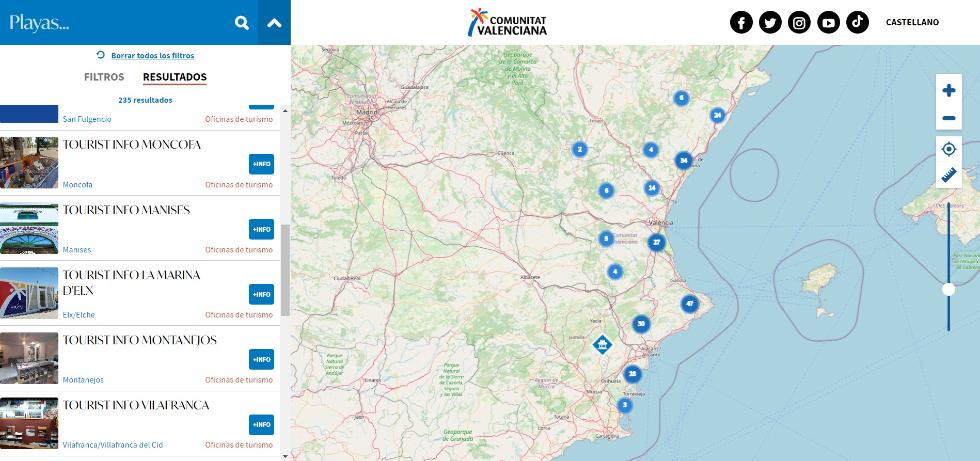Turisme Comunitat Valenciana lanza el Geoportal, una herramienta digital con la que organizar viajes a medida