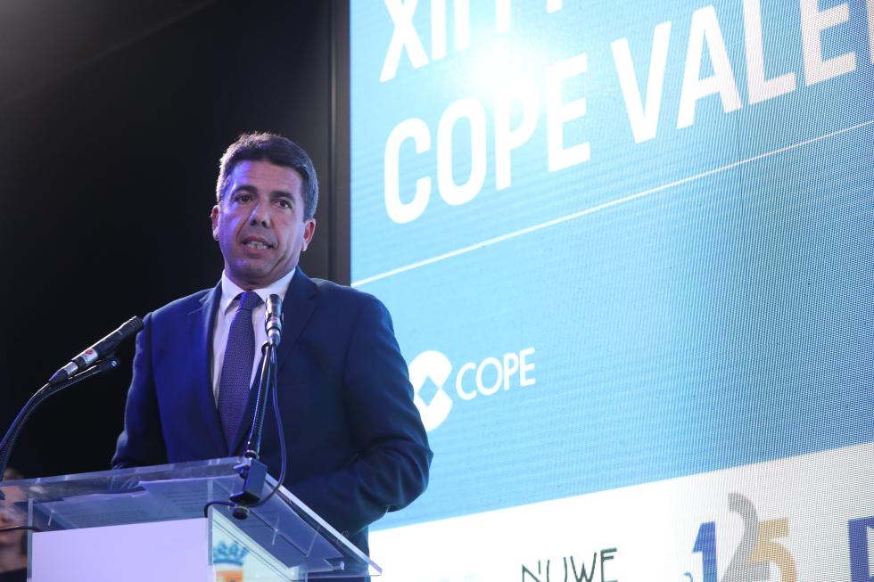Carlos Mazón clausura la XII edición de los Premios COPE Valencia