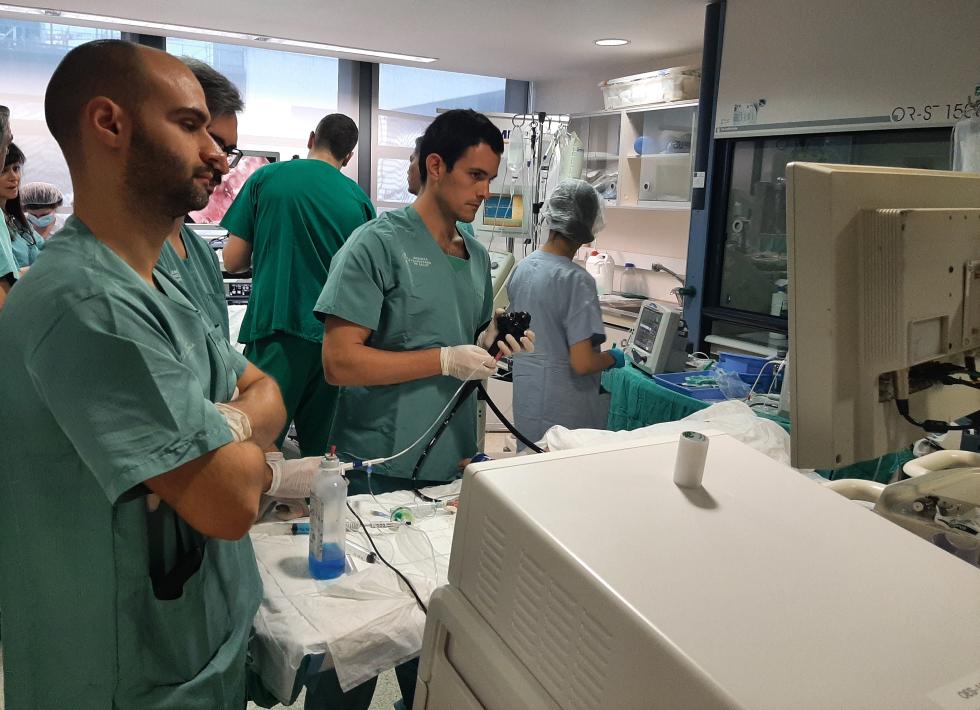 Imagen del artículo Medicina Digestiva del Hospital Clínico de Valencia forma a especialistas de España y Portugal en dos novedosas técnicas endoscópicas