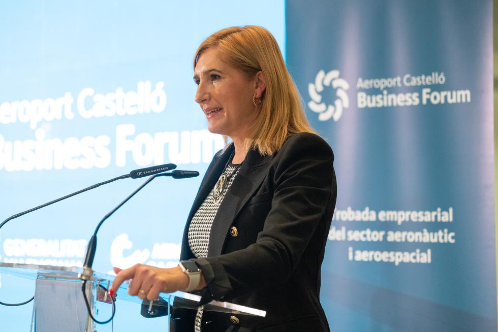 Salomé Pradas defén que l’aeroport de Castelló serà “un espai pioner per al desenvolupament d’empreses del sector aeroespacial”