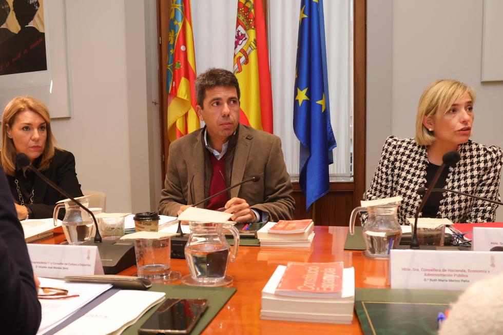 El president de la Generalitat, Carlos Mazón, ha presidido el Pleno del Consell en Alicante