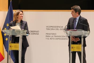 Carlos Mazón i Teresa Ribera acorden obrir una nova etapa de diàleg i rigor
