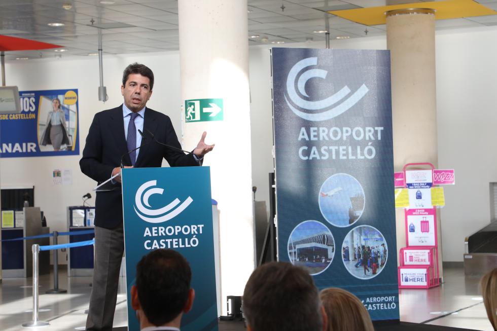Imagen del artículo Carlos Mazón: El objetivo del aeropuerto de Castellón es superar el medio millón de pasajeros en 2026