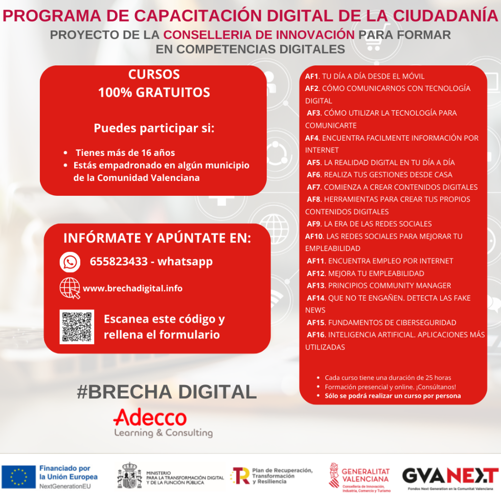 Imagen del artículo Innovación destina 9,1 millones de euros para formar en competencias digitales a 74.000 personas y garantizar la inclusión digital